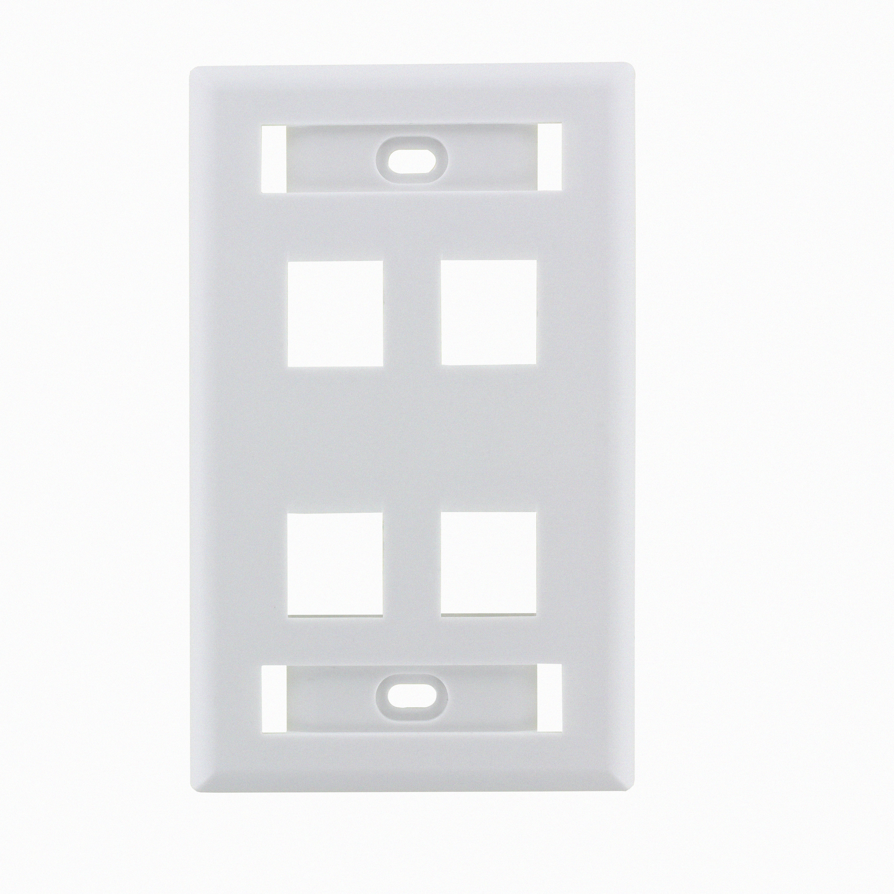 50 X 4Port Keystone Jack RJ45 CAT Network Faceplate Wall Plate White