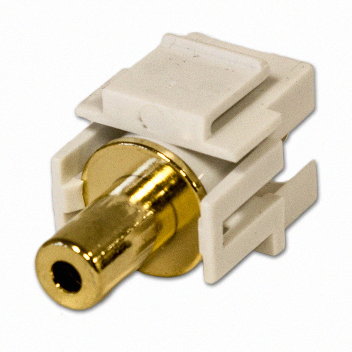 1 X 3.5mm FEMALE TO FEMALE ADAPTER GOLD PLATED FLUSH KEYSTONE JACK